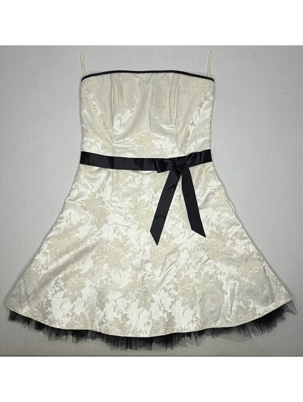 Jessica McClintock Gunne Sax 11/12 Strapless Bow Tulle Cocktail Party Dress P27